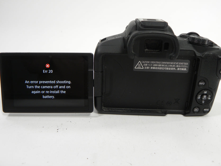 Canon EOS R50 24.2mp Digital Mirrorless (Parts or Repair) AS IS NO Returns