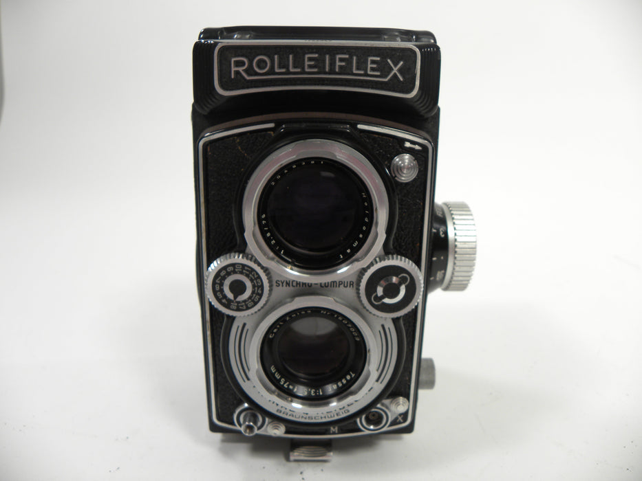 Rolleiflex 3.5B w/Tessar 75mm f3.5 Heidosmat Viewing Lens