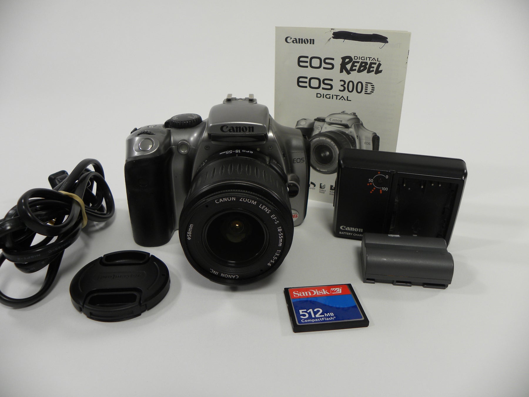 Canon EOS Rebel 300D 6.3mp Digital SLR w/EF-S 18-55mm f3.5-5.6