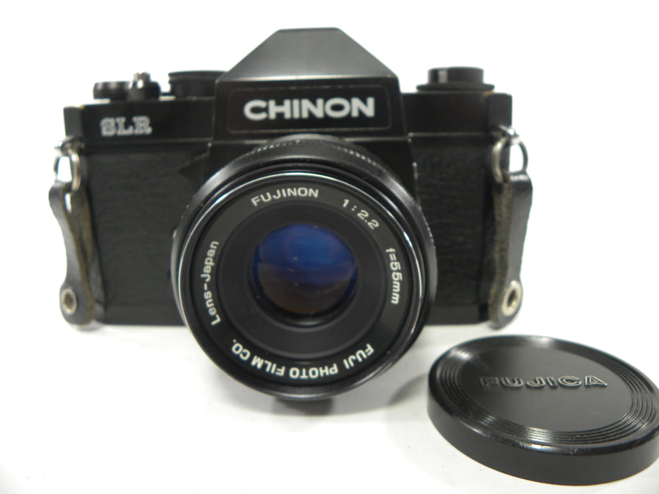 Chinon SLR 35mm Film camera w/Fujinon 55mm f2.2