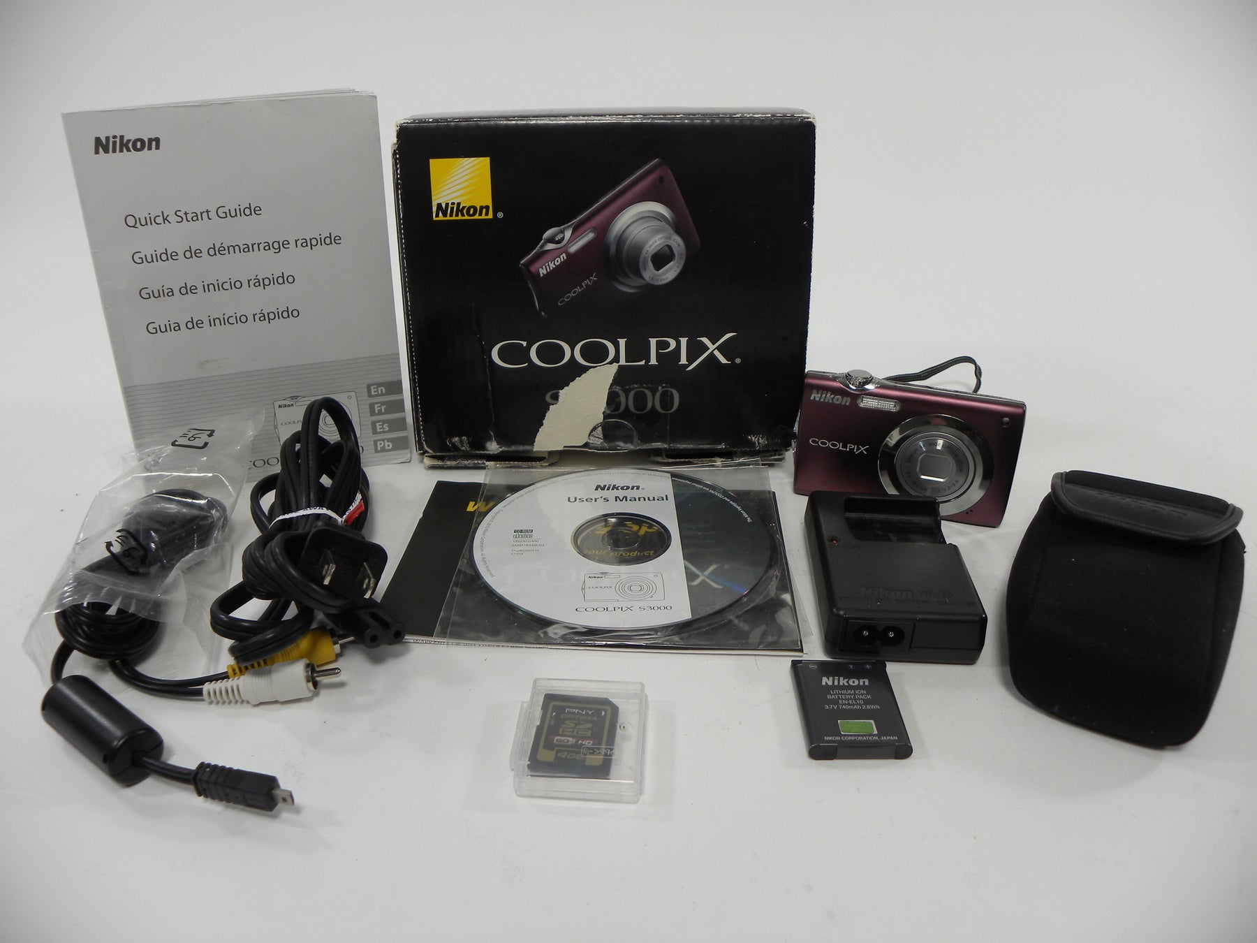 Nikon Coolpix S3000 12.0mp Digital Camera (Purple)