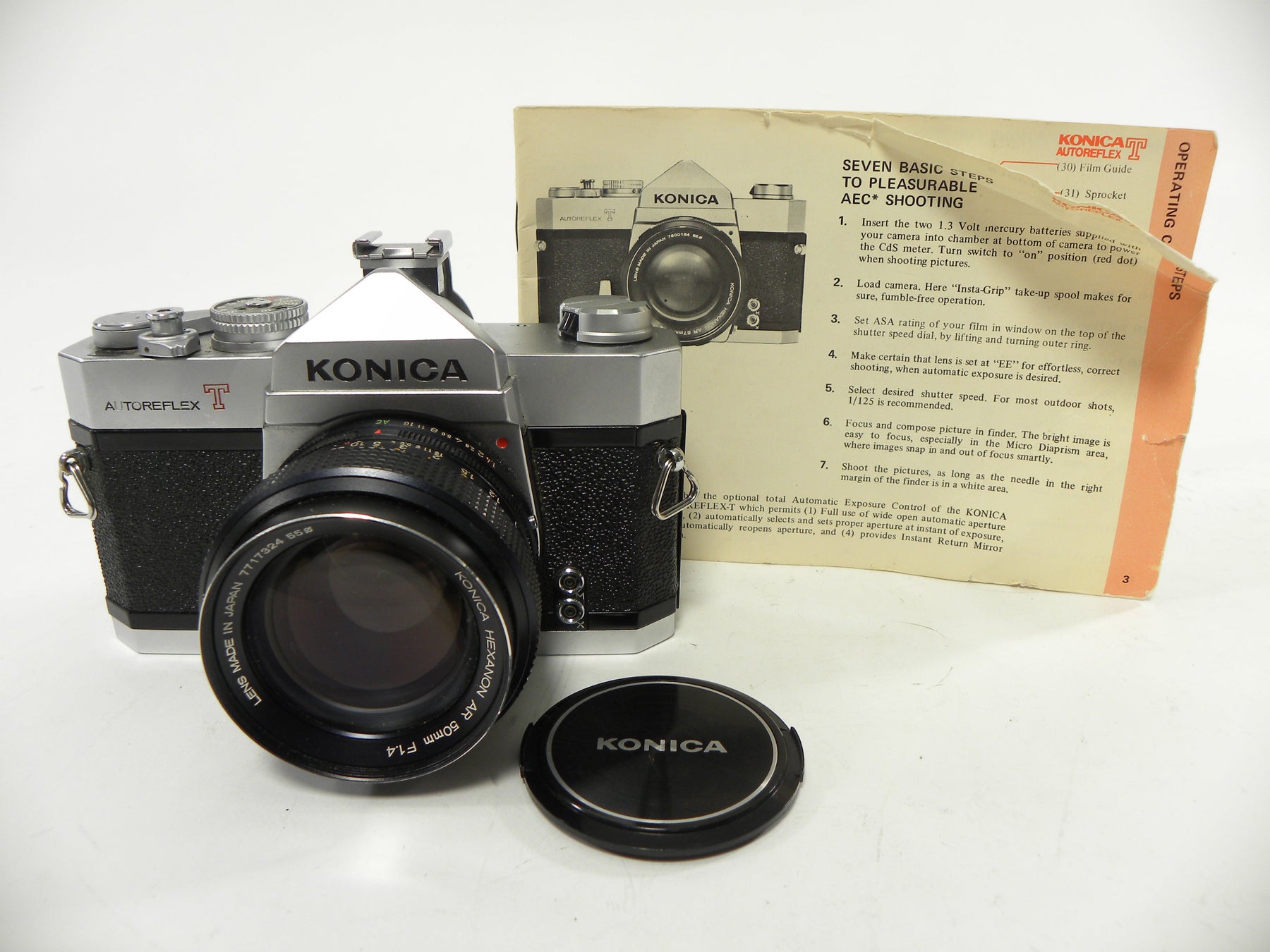 Konica Auto Reflex T 35mm SLR w/Konica AR 50mm f1.4