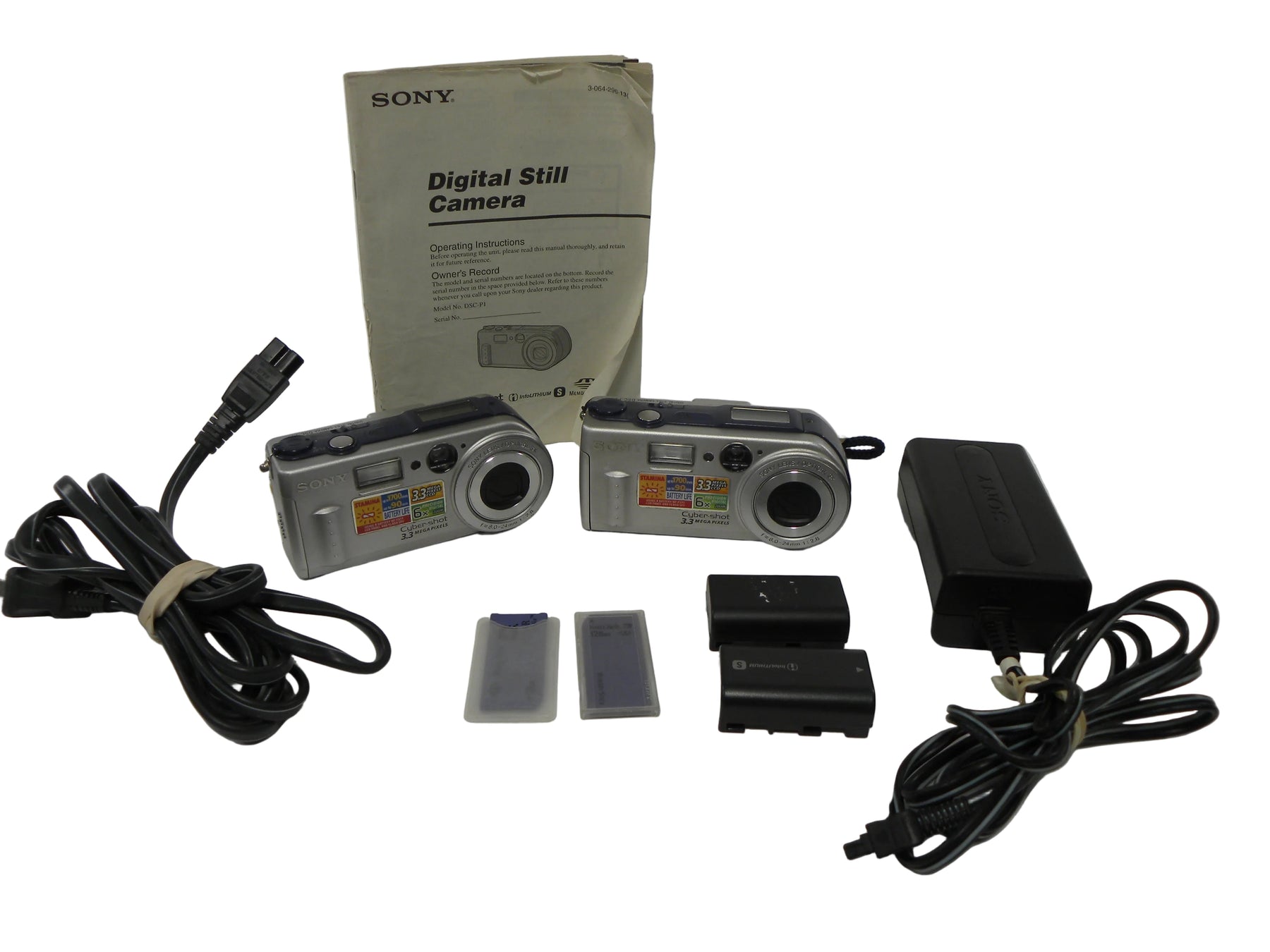 Sony Cyber Shot 3.3mp Digital Camera Lot of 2 AS IS NO Returns!