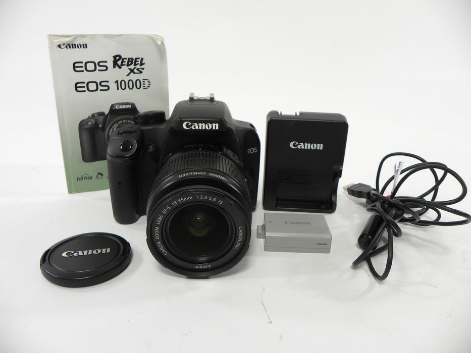 Canon EOS Rebel XS 10.1mp Digital SLR w/EF-S 18-55 IS Shutter Ct. 5,609