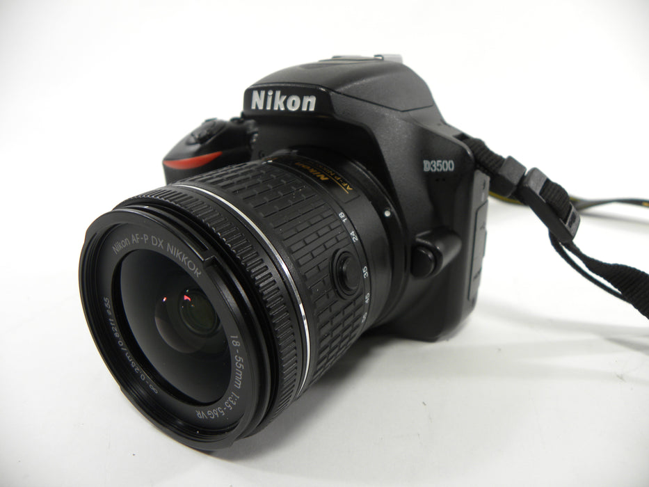 Nikon D3500 24.2mp Digital SLR w/Nikkor AF-P DX VR 18-55 Shutter Ct. 9,106