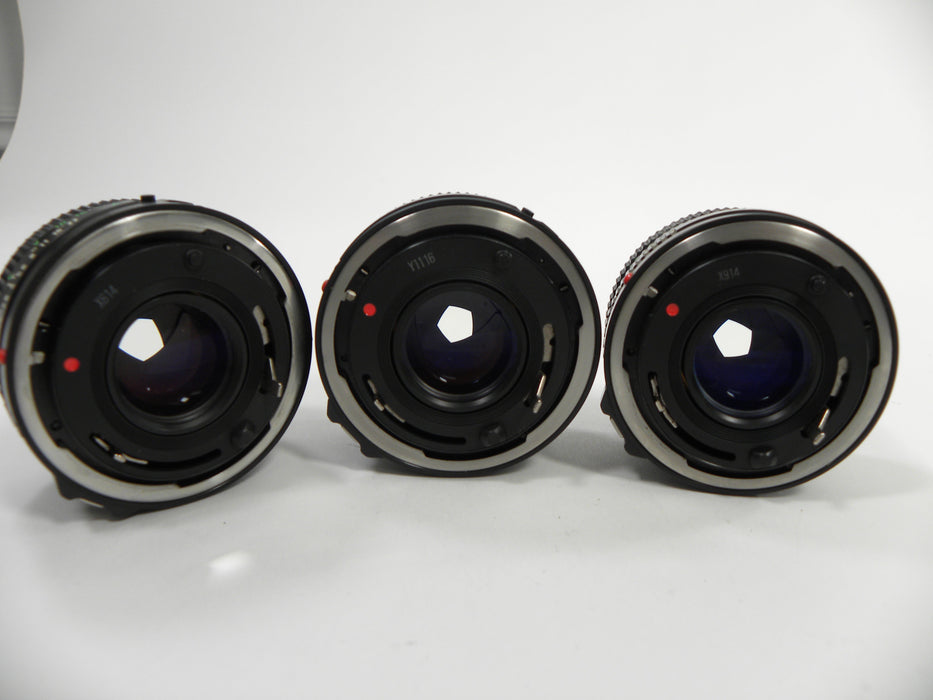Canon FD 50mm f1.8 Lot of 3 lenses AS IS  NO RETURNS!!