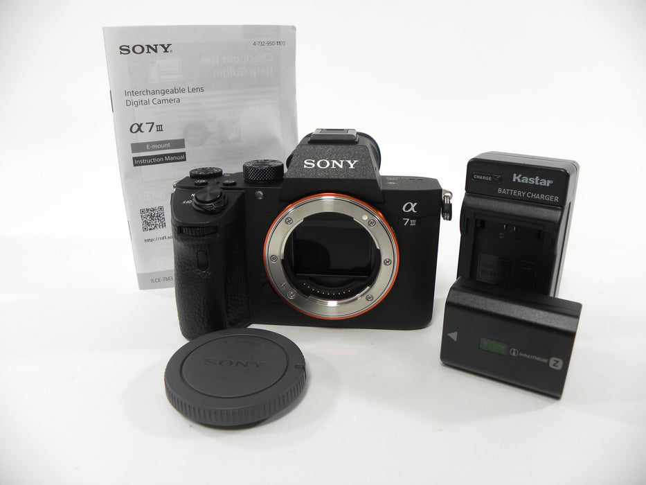 Sony a 7 III 24.2mp Digital Mirrorless Camera Body only Shutter Ct. 53
