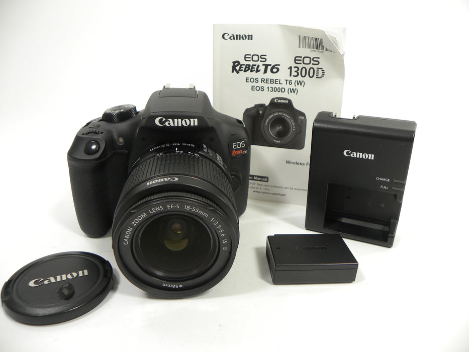 Canon EOS Rebel T6 18.0mp Digital SLR w/EF-S 18-55 IS II