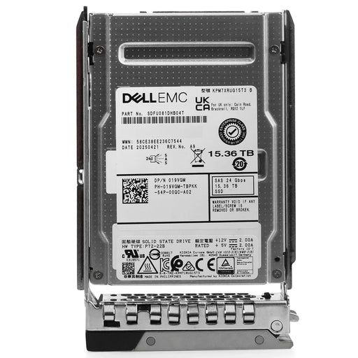 Dell 019VGM 15.36TB SAS 24Gbps Read-Intensive 1DWPD 2.5Inch Hot-Plug SSD | USED