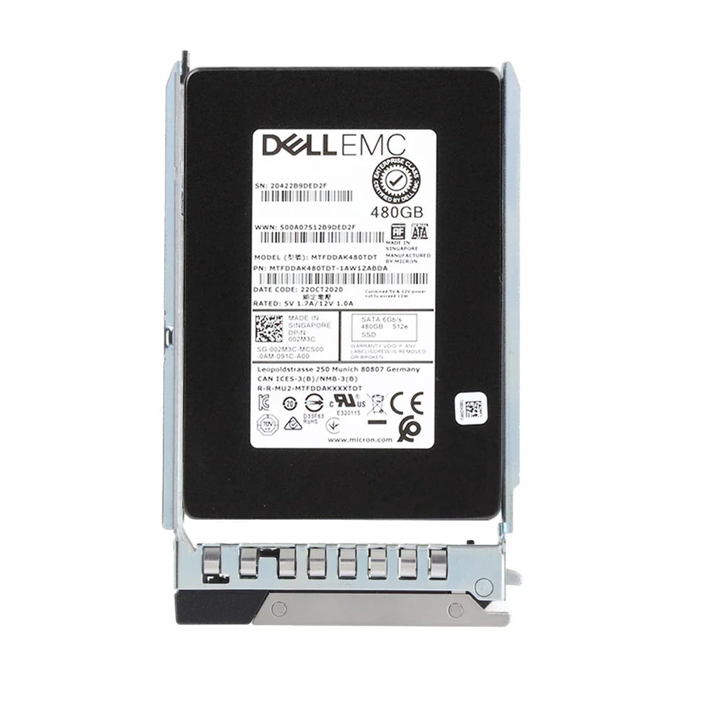 Dell 02M3C 480GB SATA 6Gbps Mixed Use 3 DWPD 2.5 Inch Hot Plug SSD | USED