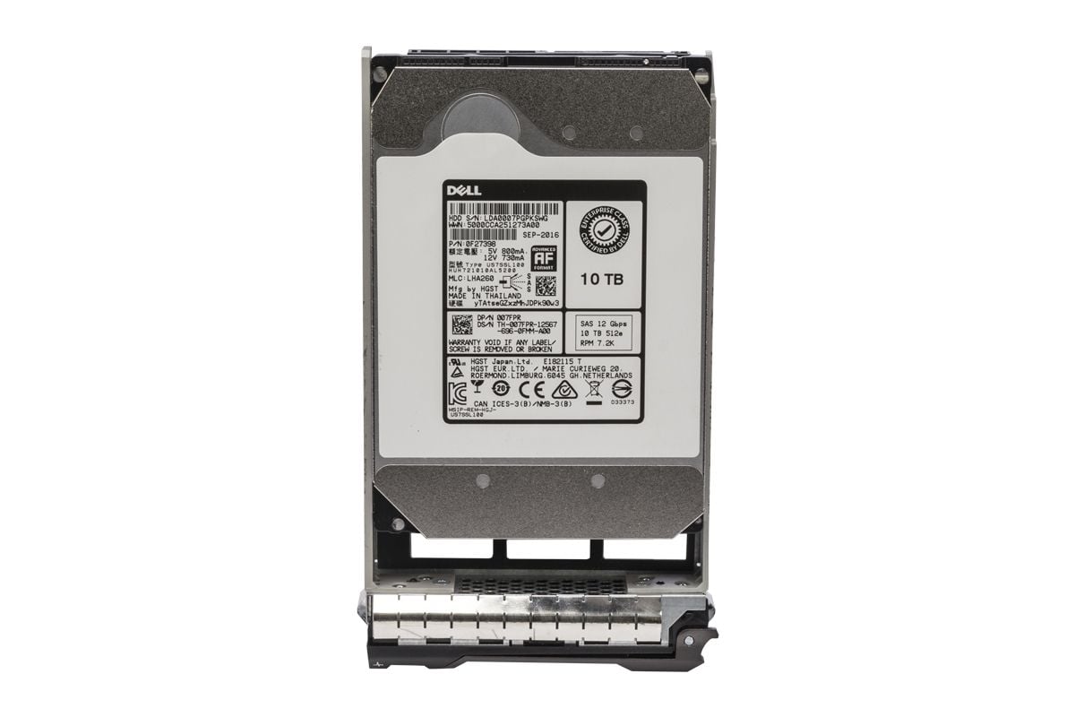 Dell 07FPR 10TB NL SAS-12Gbps 512e Hot-Plug Hard Drive With 14G Kit | USED