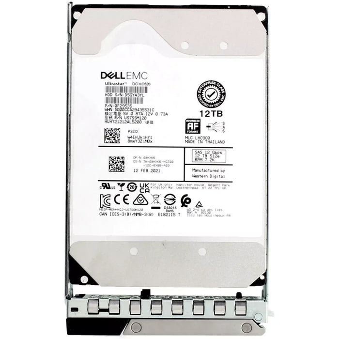 Dell 09HXK6 12TB 7.2k NL SAS 12Gbps 512e 256MB 3.5inch 14G Hot Plug Hdd | USED