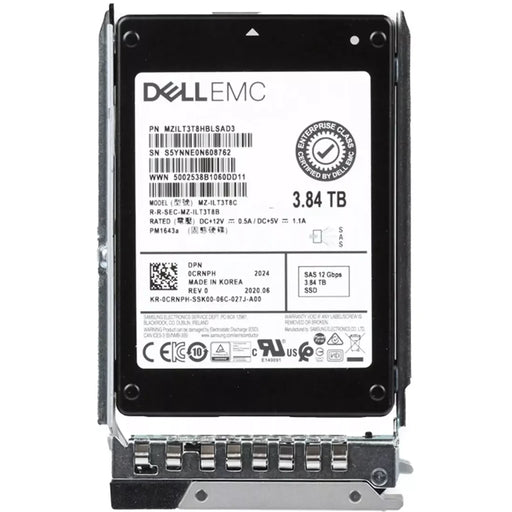 Dell 0CRNPH 3.84TB SAS-12Gbps Read Intensive Tlc 2.5Inch SSD | USED