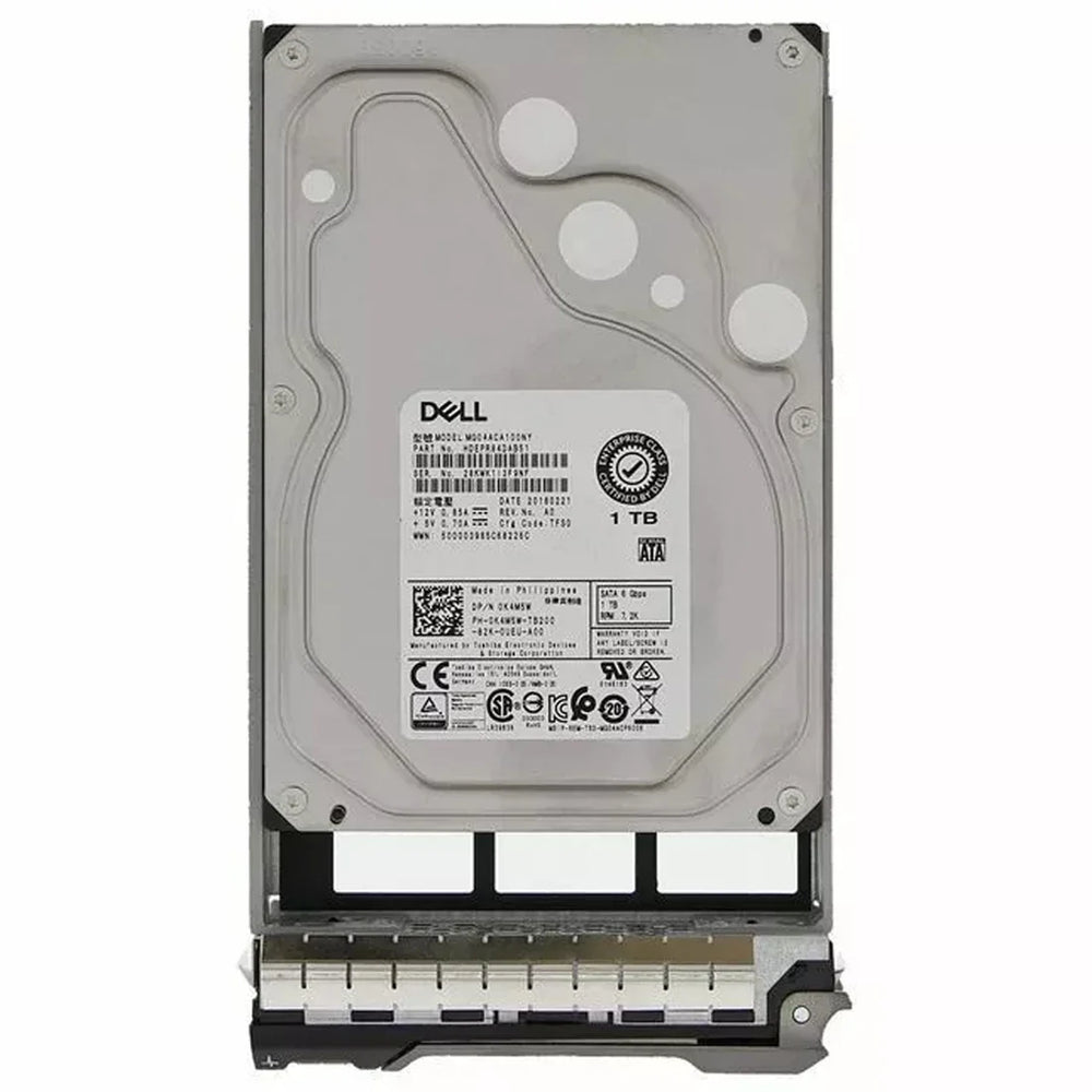 Dell 0K4M5W 1TB 7.2k SATA 6Gbps 512n 3.5" Internal Hard Disk Drive with Tray | USED