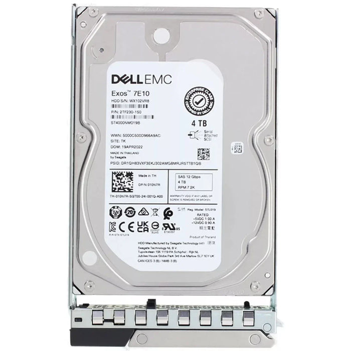 Dell 10N7R 4TB 7.2K NL SAS-12Gbps 512n 3.5" Hot-Plug Hard Drive with Tray | USED