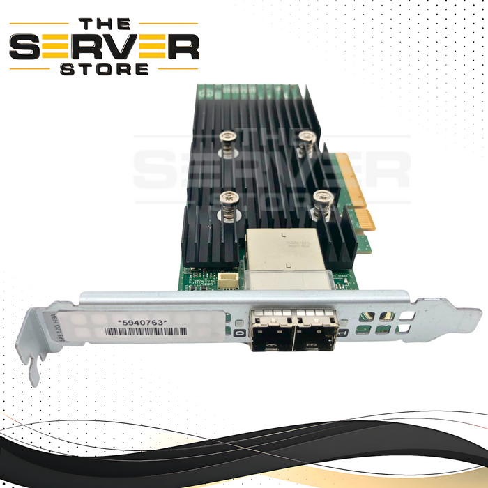 Dell 12Gb/s Dual-Port SAS External Host Bus Adapter (HBA) Controller Card with High Profile Bracket. P/N: 2PHG9, 02PHG9.