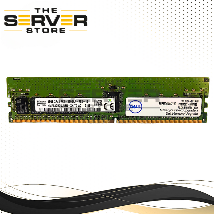 Dell 16GB 2Rx8 DDR4-3200 PC4-25600 ECC Registered Memory SNPM04W6C/16G