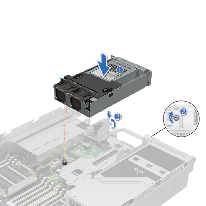 Dell 16th Gen 2SFF Stacked Rear Drive Cage