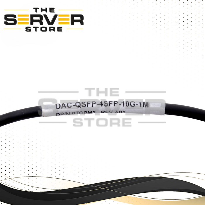 Dell 1M DAC-QSFP-4SFP-10G-1M 40GBase-CU QSFP+ to 4x SFP+ Cable 0TCPM2 TCPM2