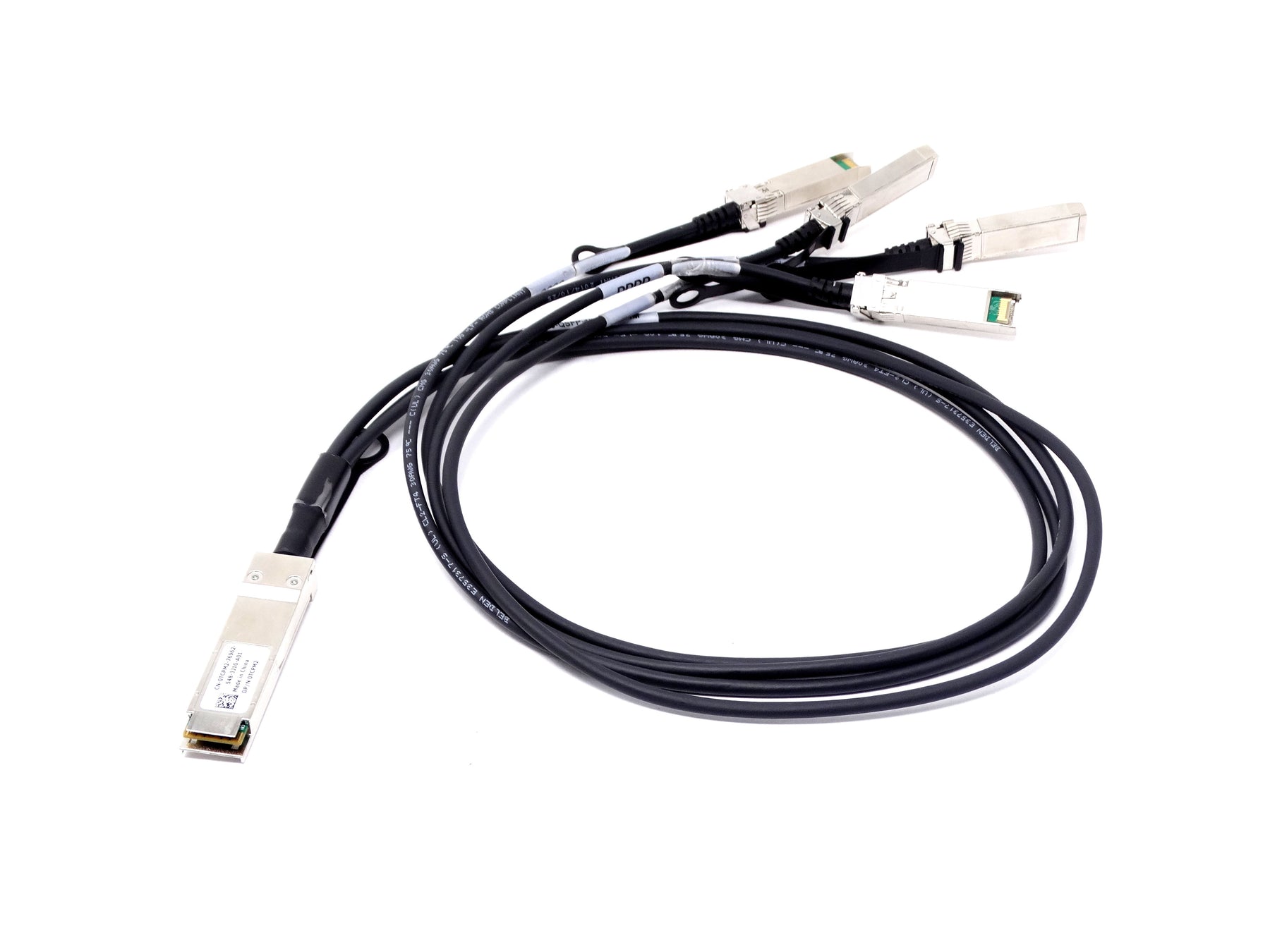 Dell 1M DAC-QSFP-4SFP-10G-1M 40GBase-CU QSFP+ to 4x SFP+ Cable (DAC-QSFP-4SFP-10G-1M)