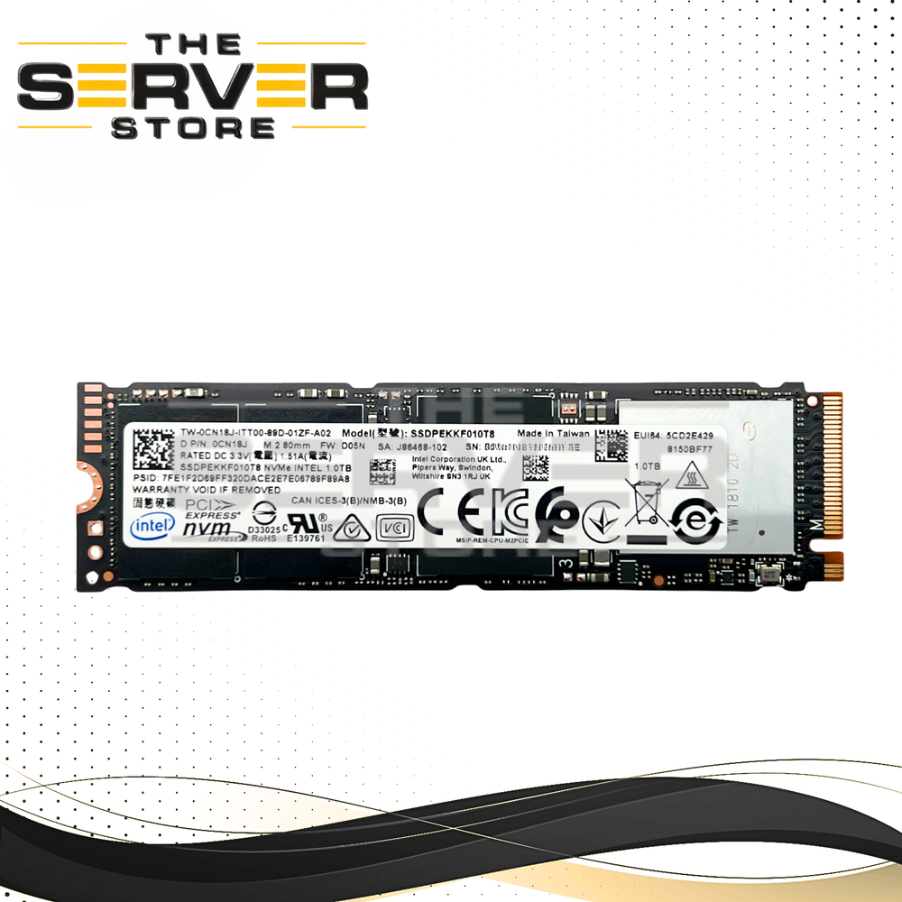 Dell 1TB NVMe 2280 M.2 PCIe G3 x4 SSD Intel Pro 7600p SSDPEKKF010T8 0CN18J CN18J