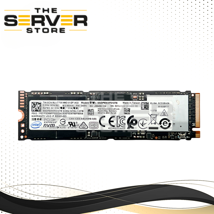 Dell 1TB NVMe 2280 M.2 PCIe G3 x4 SSD Intel Pro 7600p SSDPEKKF010T8 0CN18J CN18J