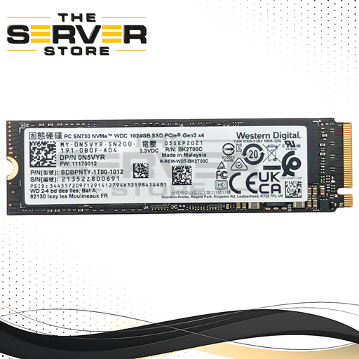 Dell 1TB NVMe 2280 M.2 PCIe G3 x4 SSD WD SN730 SDBPNTY-1T00-1012 0N5VYR N5VYR