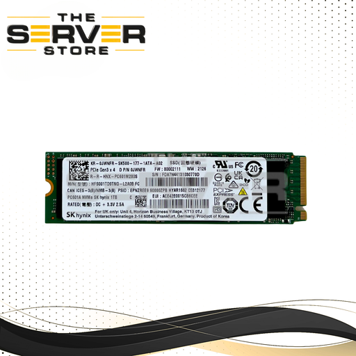 Dell 1TB NVMe 2280 M.2 PCIe Gen 3.0 x4 SSD SK Hynix PC601A HFS001TD9TNG 0JWNFR JWNFR