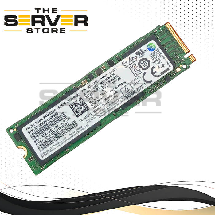 Dell 1TB NVMe 2280 M.2 PCIe Gen 3.0 x4 TLC SSD Samsung PM961 MZ-VLW1T0A 066H10 66H10