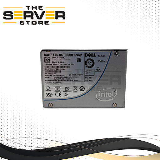 Dell 1.6TB NVMe x4 U.2 SFF 2.5" SSD Intel DC P3600 Series SSDPE2ME016T4D NFRJF 0NFRJF