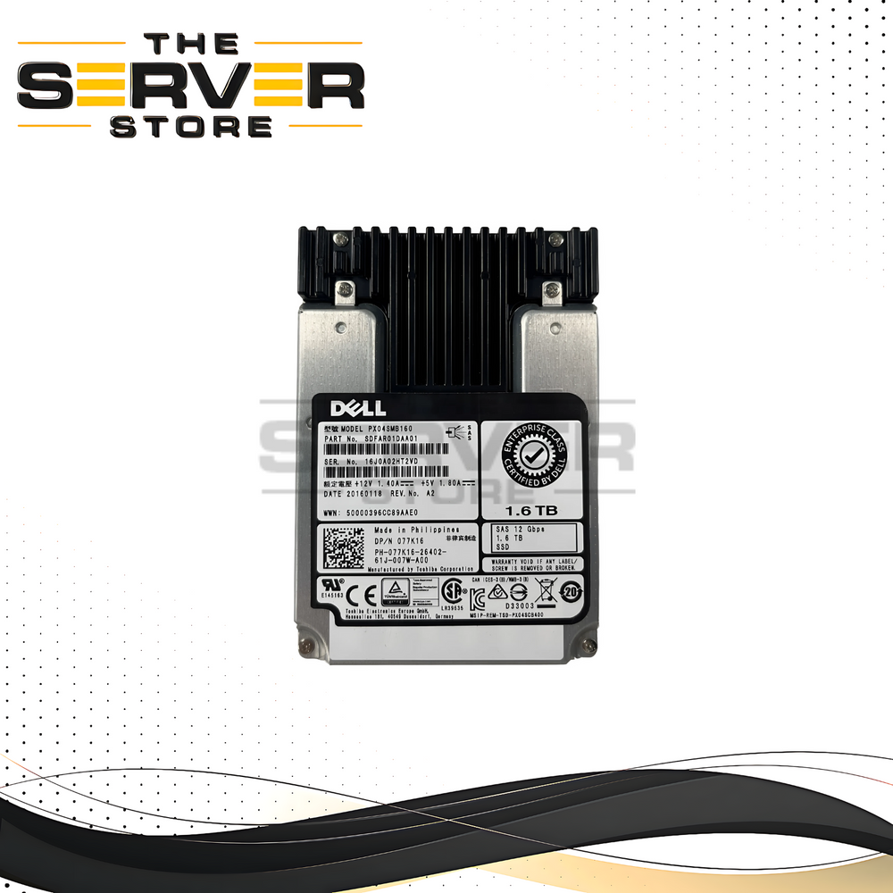 Dell 1.6TB SAS 12G MU SFF 2.5" SSD Toshiba PX04SMB160 077K16 77K16