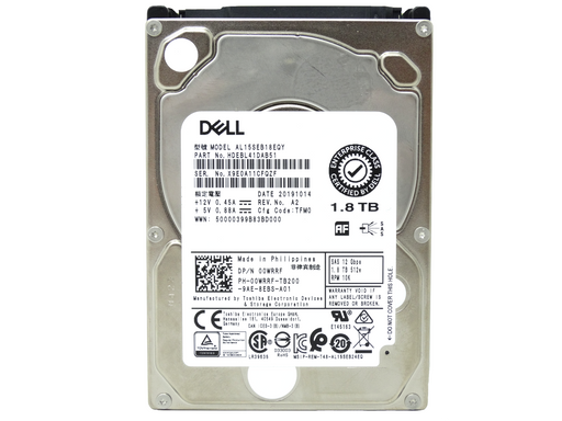 Dell 1.8TB 10K RPM SAS 12Gbps  512e 2.5'' HDD Hard Drive (0WRRF)