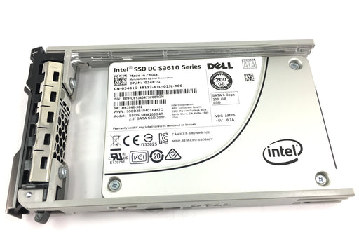 Dell 200GB SATA 6G SFF 2.5'' SSD Intel SSD DC S3610 03481G 3481G