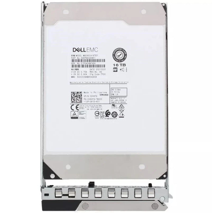 Dell 24HF9 16TB 7.2K RPM SAS 12Gbps 512e 3.5in Hot-Plug Hard Drive with 14G Tray | USED