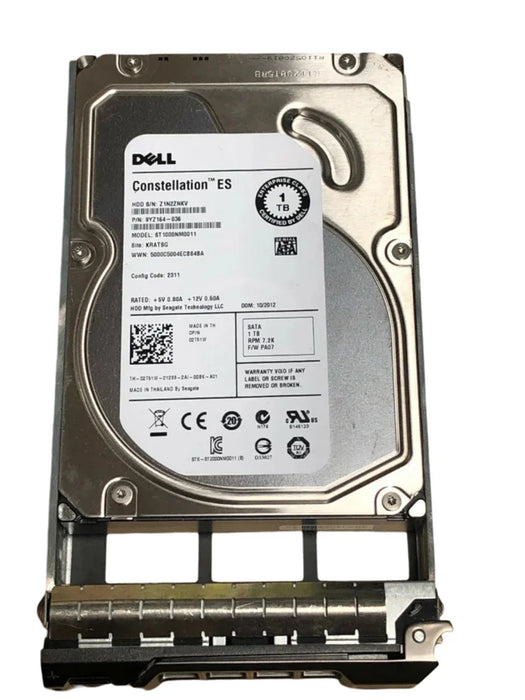 Dell 2T51W 1TB 7.2K SATA-6Gbps 3.5" Hard Drive with Tray | USED