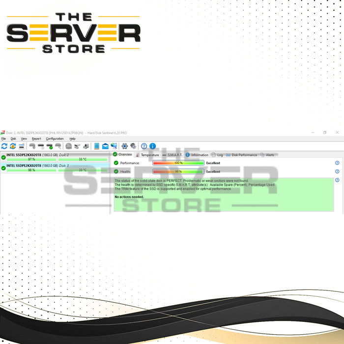 Dell 2TB NVMe x4 U.2 PCIe 3.0 2.5" SSD Intel DC P4510 SSDPE2KX020T8 0D4CC6 D4CC6