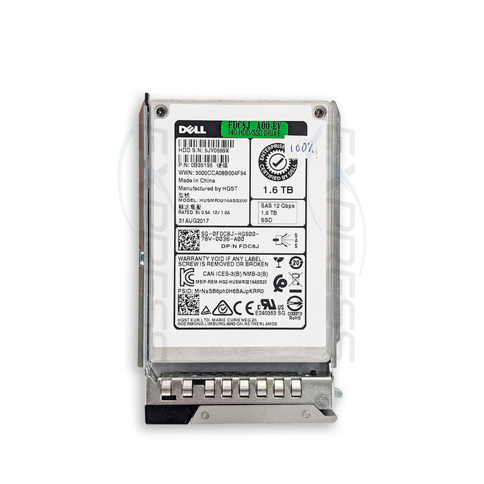 Dell 2.5" 1.6TB SAS 12Gbps MU SSD | FDC8J