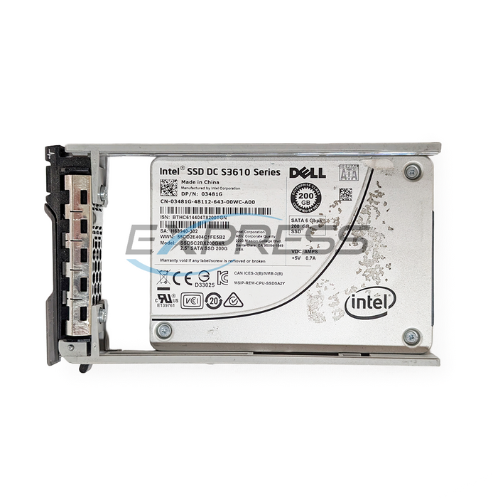 Dell 2.5" 200GB Mlc SATA 6Gbps SSD | 3481G
