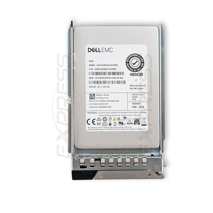 Dell 2.5" 480GB SATA 6Gbps MU 512n 3 DWPD SSD | J1TYJ