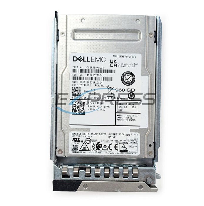 Dell 2.5" 960GB SAS 12Gbps MU SED SSD | 42XXC