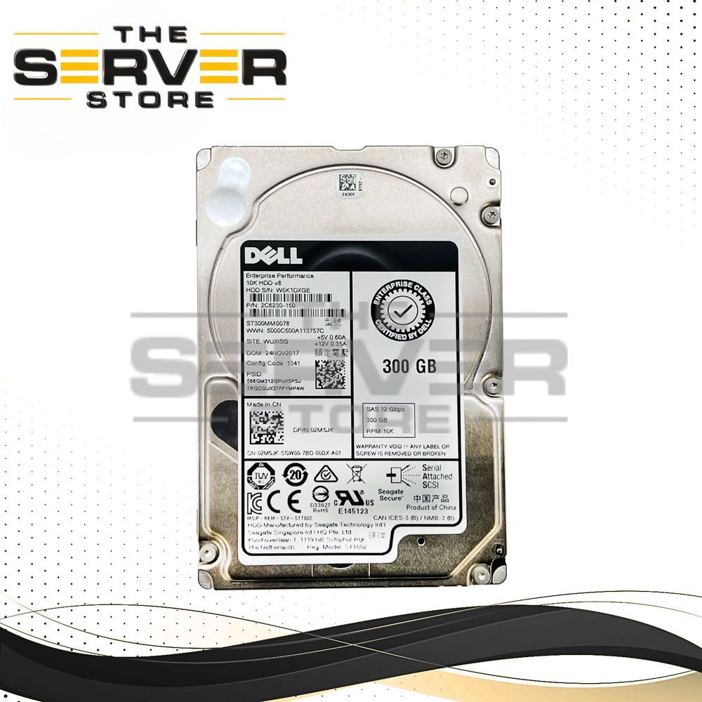 Dell 300GB SAS 12G 10K SFF 2.5" HDD Seagate STT002 ST300MM0078 02M5JK 2M5JK