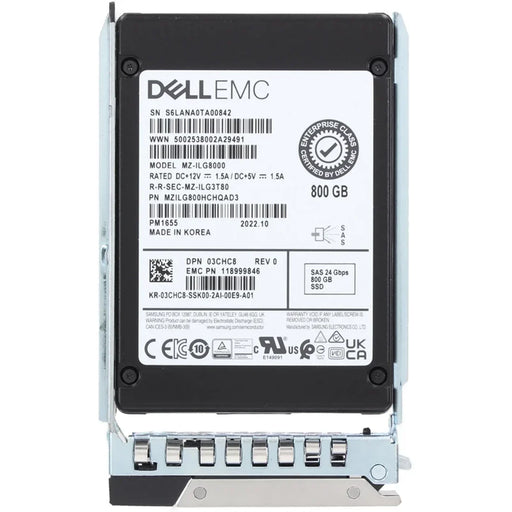 Dell 3CHC8 800GB SAS-24Gbps Mixed-Use 3DWPD 2.5-Inch SSD | USED