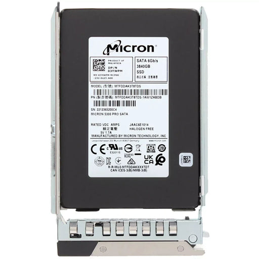 Dell 3YWPM 3.84Tb SATA-6Gbps 2.5Inch Read Intensive 1DWPD Hot Plug SSD | BRAND NEW