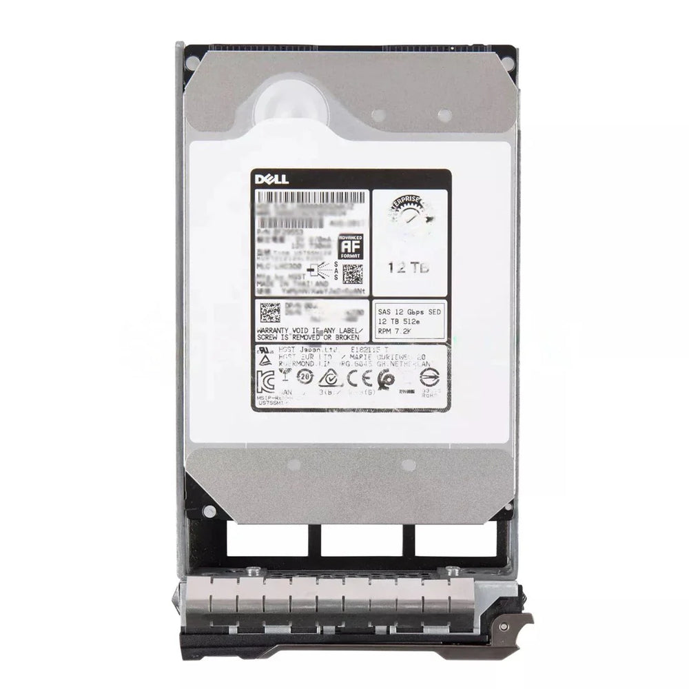 Dell 400-AXLK 12TB SED 7.2K SAS 12Gbps 512e 256MB 3.5inch Hot-Plug HDD with Tray | USED