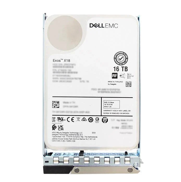 Dell 400-BJKR 16TB 7.2K ISE NL SAS 12Gbps 512e 512MB 3.5inch Hot Plug Hdd with Tray | USED