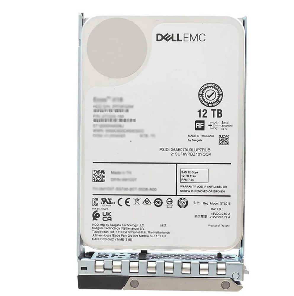 Dell 400-BQCM 12TB 7.2K NL SAS-12Gbps 512e 256MB 3.5" Hot Plug Hdd 14G | USED