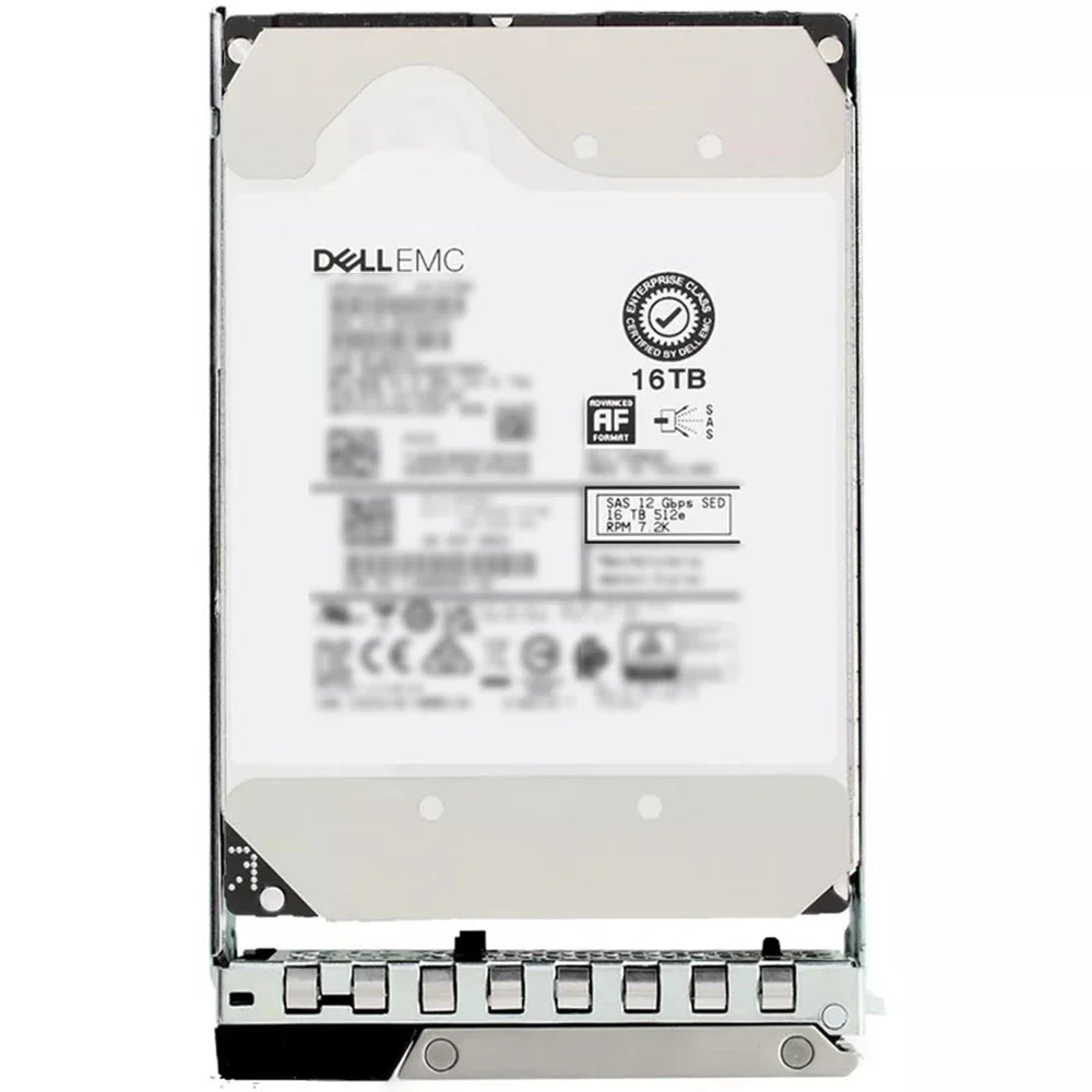 Dell 400-BTBM 16TB SED FIPS-140 7200 RPM SAS 12Gbps 512e 512MB 3.5inch Hot-Plug HDD with Tray | USED