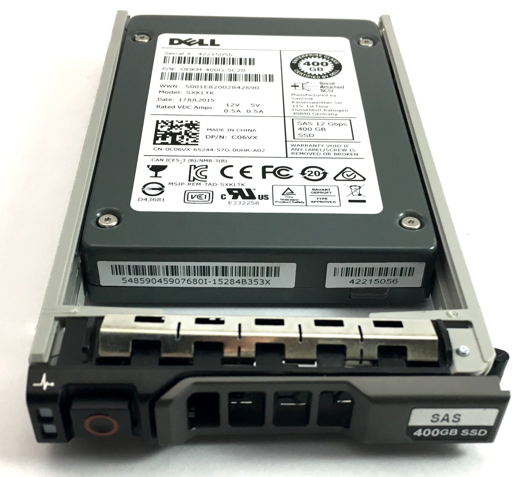 Dell 400Gb 12Gbps SAS 2.5'' Solid State Drive SSD (C06VX)