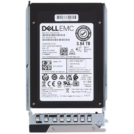 Dell 4KPKF 3.84TB SAS-12Gbps SED Read Intensive 1DWPD 2.5Inch Hot-Plug SSD | USED