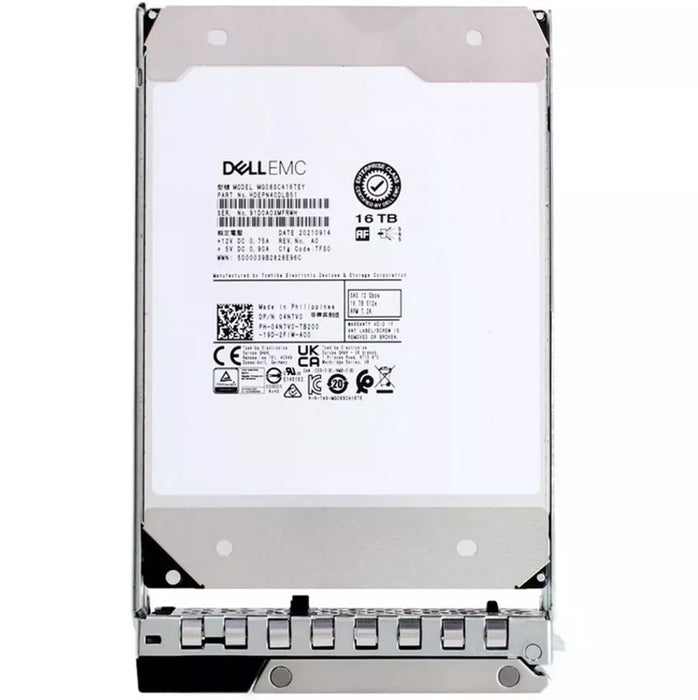 Dell 4N7V0 16TB 7.2K RPM SAS 12Gbps 512e 3.5in Hot-Plug Hard Drive with 14G Kit | USED